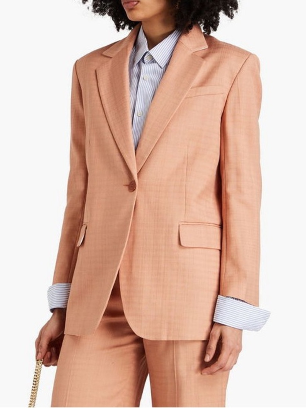 NEW Sandro Canvas Pink Peach Blazer in Pink - 8